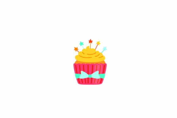 Birthday Accessories Cup Cake Star Svg
