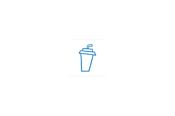 Christmas Cup Coffee Icon Blue SVG