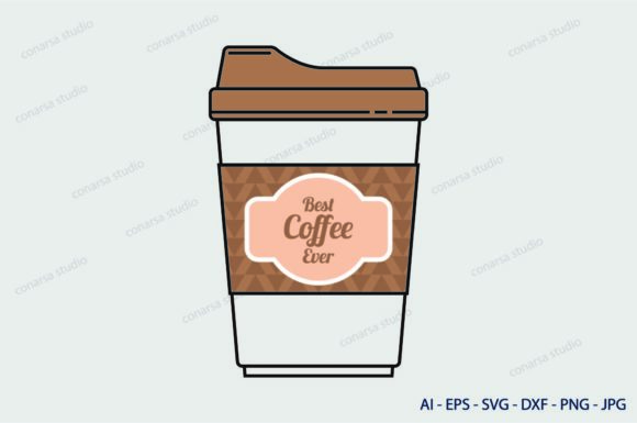 Coffee Cup Brown, SVG