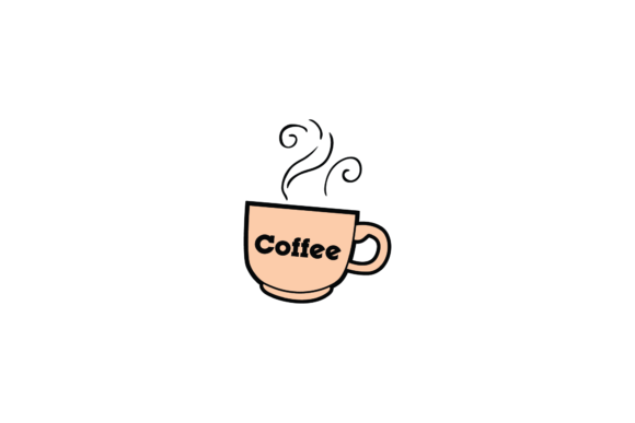 Coffee Cup Glass Icon Stickers SVG