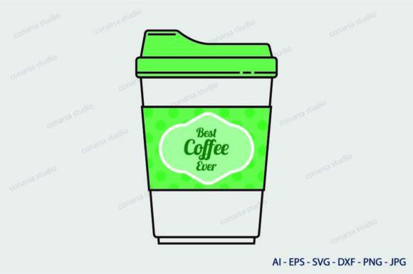 Coffee Cup Green, SVG