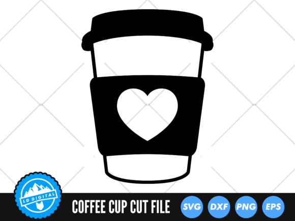 Coffee Cup Heart SVG: I Love Coffee SVG