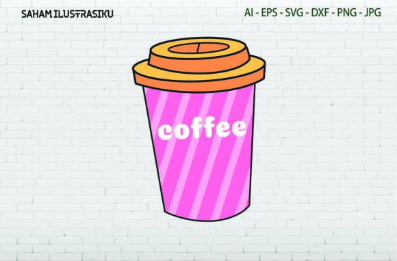 Coffee Cup Icon Stickers SVG