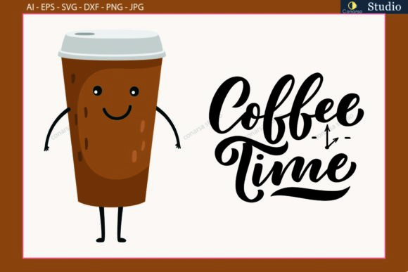 Coffee Cup Kawaii SVG Quotes