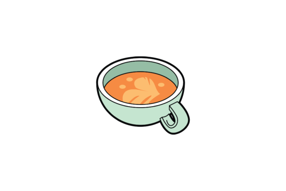 Coffee Latte Cup Stickers Icon SVG