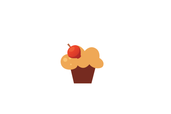 Cup Cake Chocolate Cherry SVG