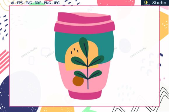 Cup Coffee Retro Icon SVG