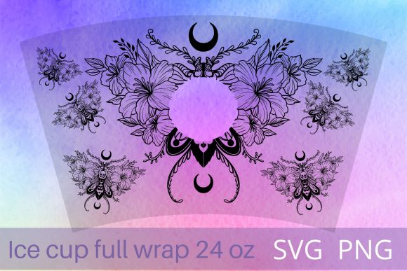 Death Moth Coffee Cup Wrap