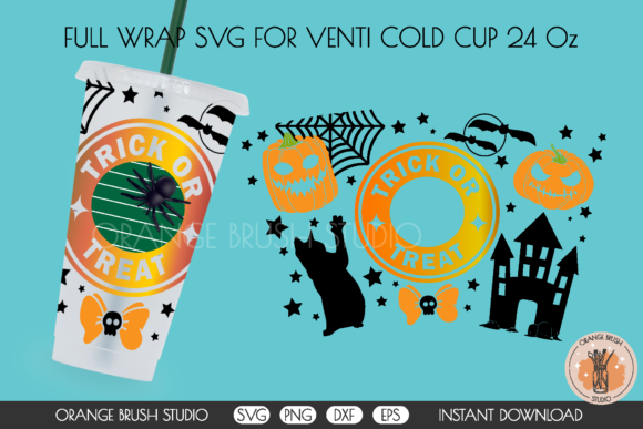 Halloween Full Wrap for Venti Cold Cup