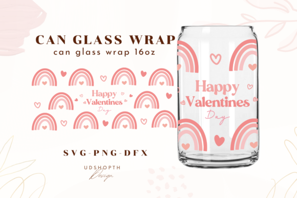 Happy Valentine’s Day Libbey Glass SVG