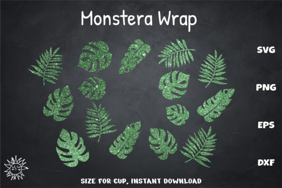 Monstera Full Wrap Svg Venti Cold Cup 24