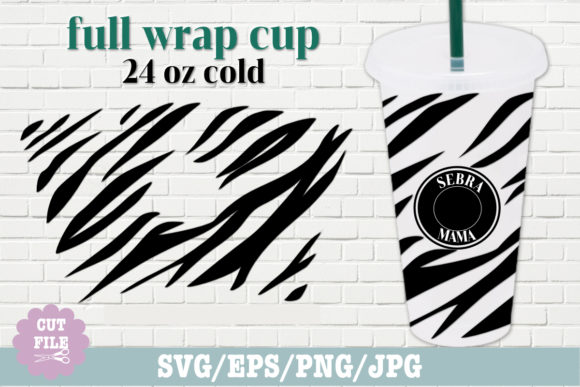 Seamless Full Wrap Zebra Print SVG