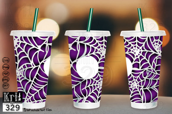 Spider Web Decal SVG Venti Cold Cup